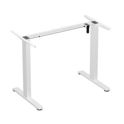 LVN System Flex+ fehér állítható szélességű elektromosan emelhető íróasztal láb szerkezet memória és USB LV0740