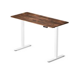 LVN System Lite 140x60cm rusztikus barna-fehér elektromosan állítható magasságú íróasztal LVN1717