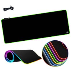 Egérpad L 80x30cm RGB világítással csúszásmentes asztali alátét LVN System LV9291